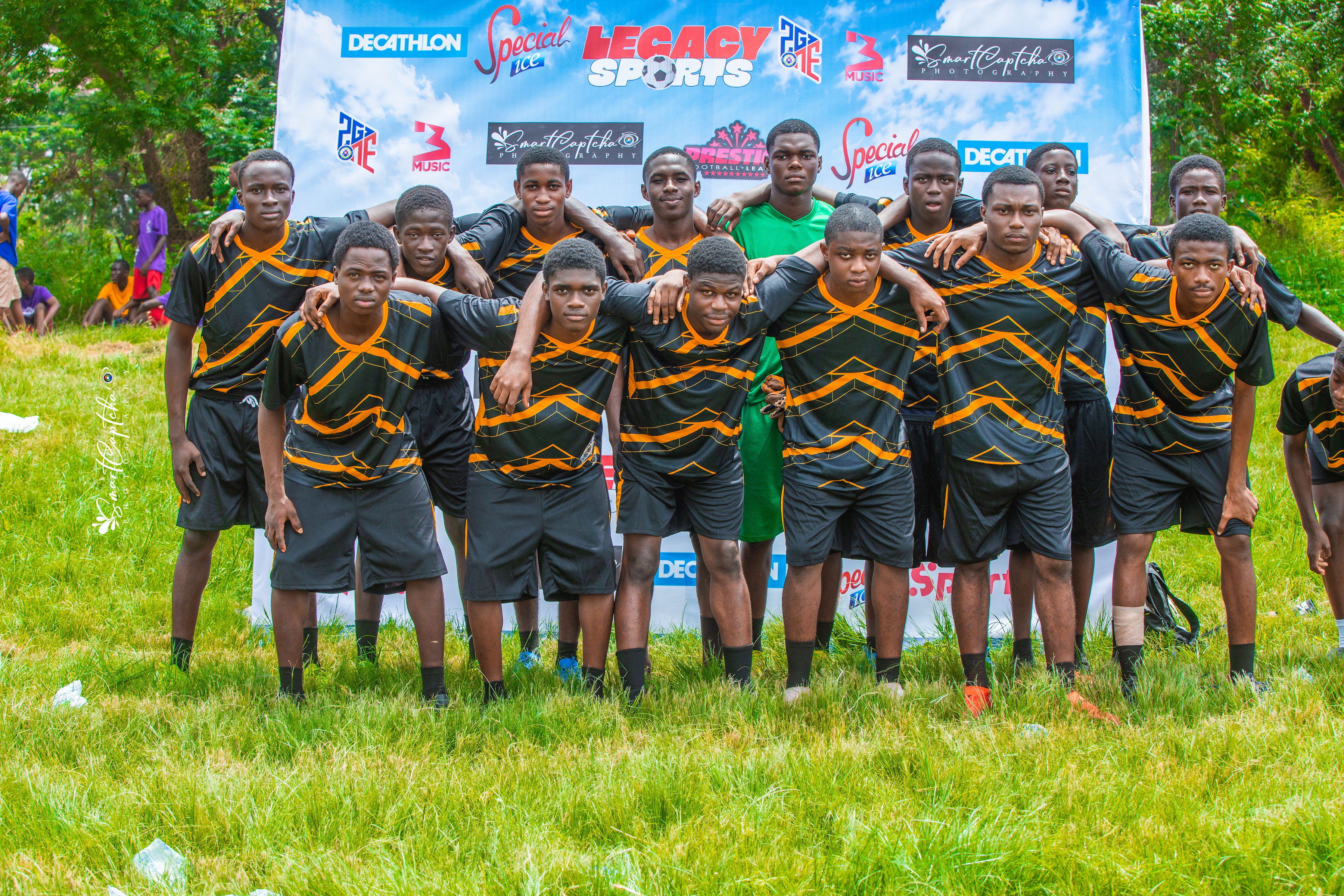 Ball handover ceremony with sponsor representative